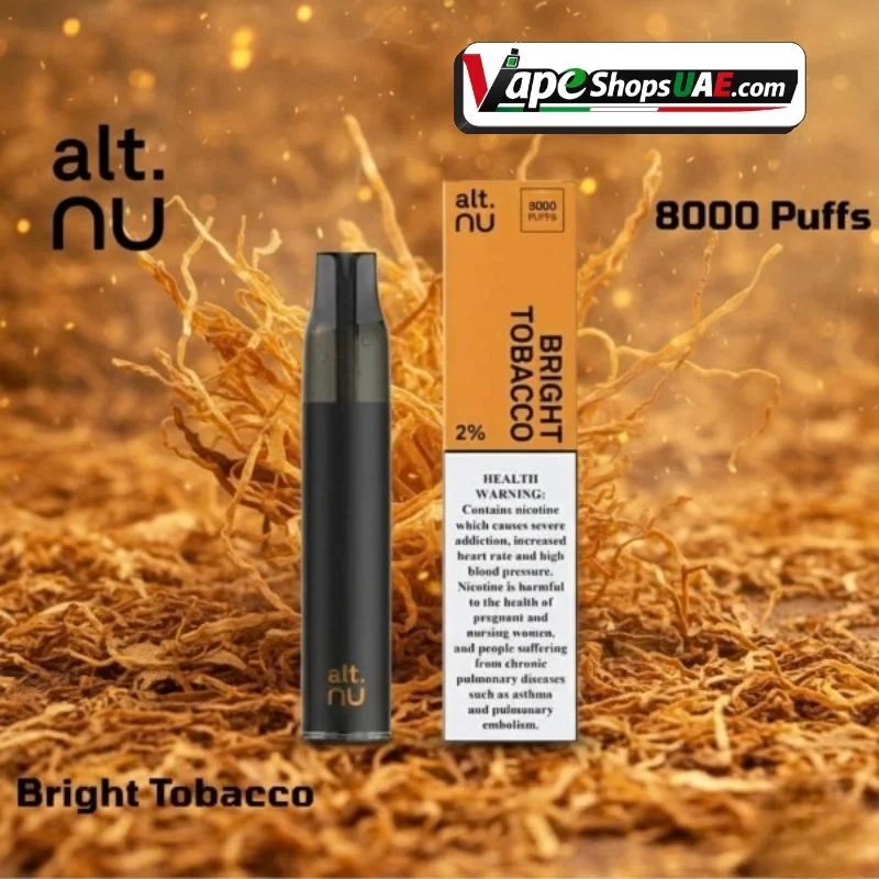 Alt-Nu-8000-Puffs-Disposable-Vape-20mg-in-DUBAI-UAE-bright-tobacco