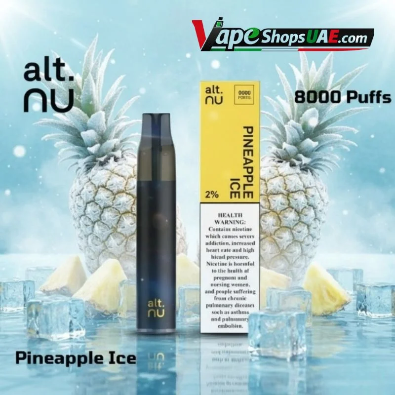 Alt-Nu-8000-Puffs-Disposable-Vape-20mg-in-DUBAI-UAE-pineapple-ice