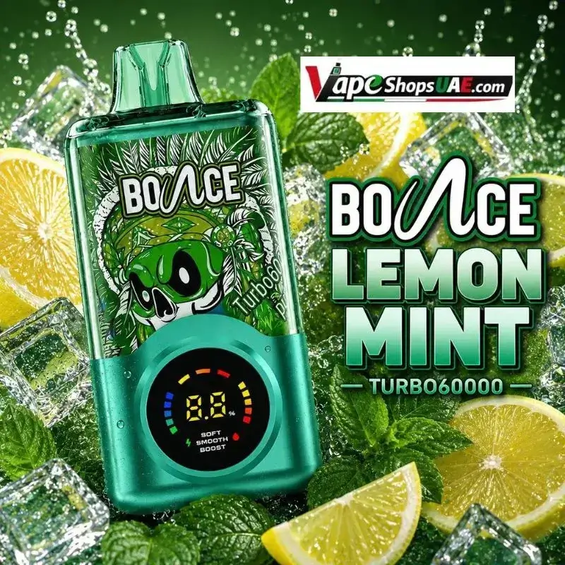 Bounce-Turbo-60k-Puffs-20mg-Disposable-Vape-in-Dubai-lemon-mint