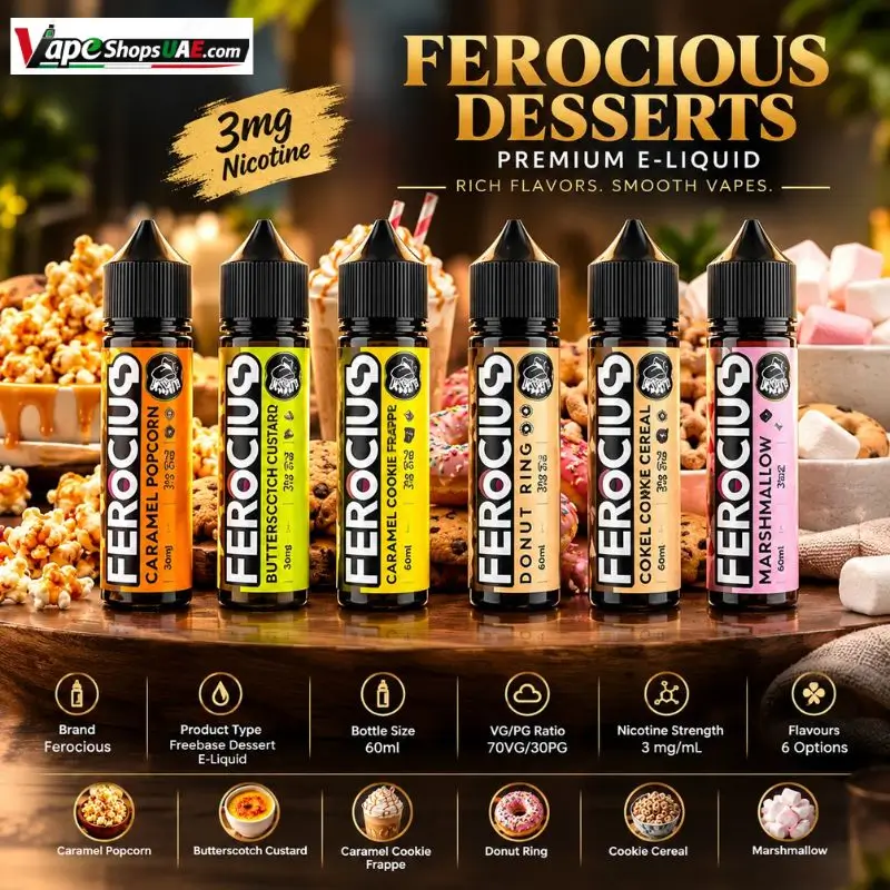 Ferocious-Desserts-60ml-E-Liquid-3mg-in-Dubai.