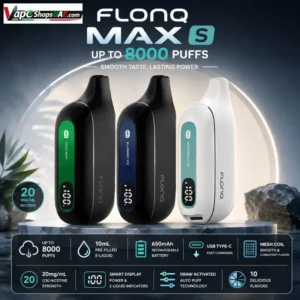 Flonq Max S 8000 Puffs Disposable Vape 20mg in Dubai