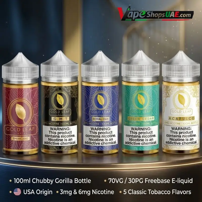 Gold Leaf 100ml E-Liquid 3mg and 6mg in Dubai