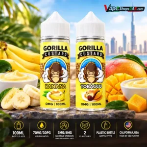 Gorilla-Custard-100ml-E-Liquid-3mg-and-6mg-in-Dubai.