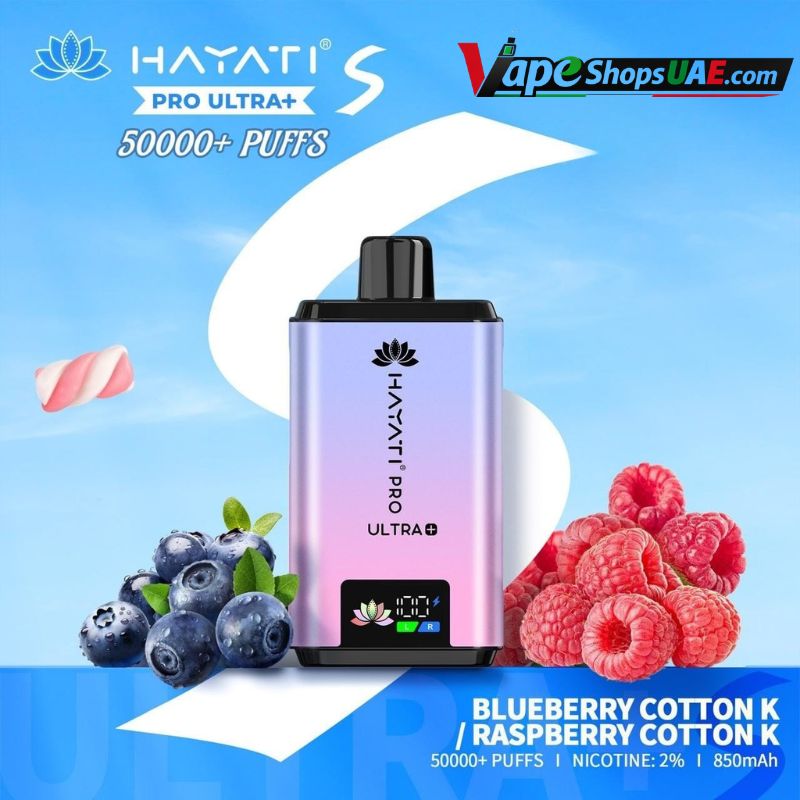Hayati pro ultra plus 50000 puffs 20MG nicotine In Dubai Blackcurrant Cotton K