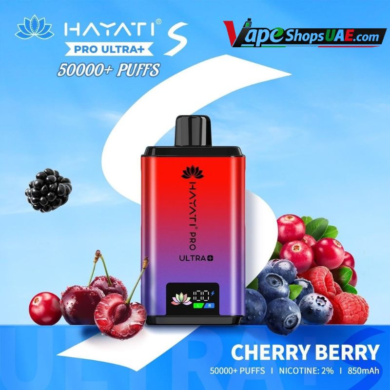 Hayati pro ultra plus 50000 puffs 20MG nicotine In Dubai Cherry Berry