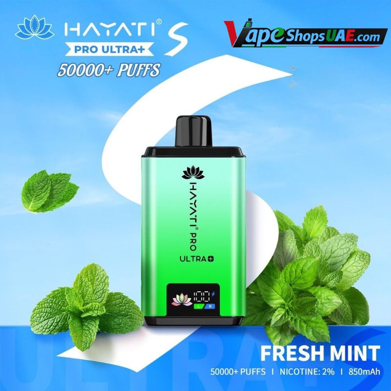 Hayati pro ultra plus 50000 puffs 20MG nicotine In Dubai Fresh Mint
