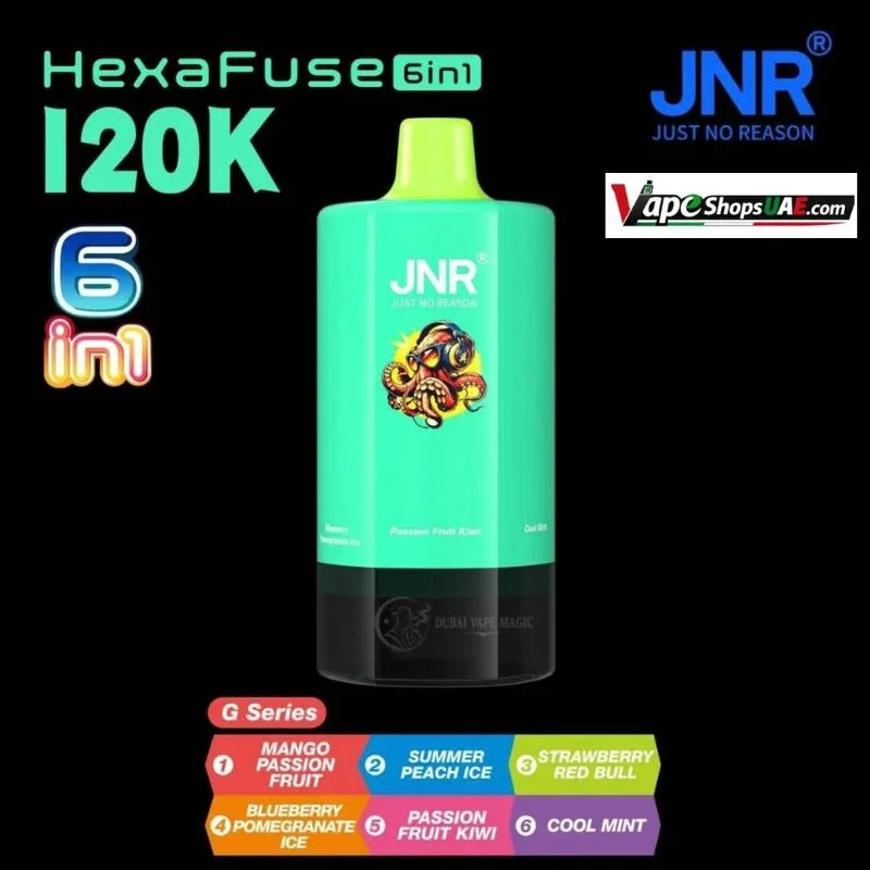 JNR-HexaFuse-120K-Puffs-6-in-1-Disposable-Vape-20mg-Nicotine-In-Dubai-G-Serise