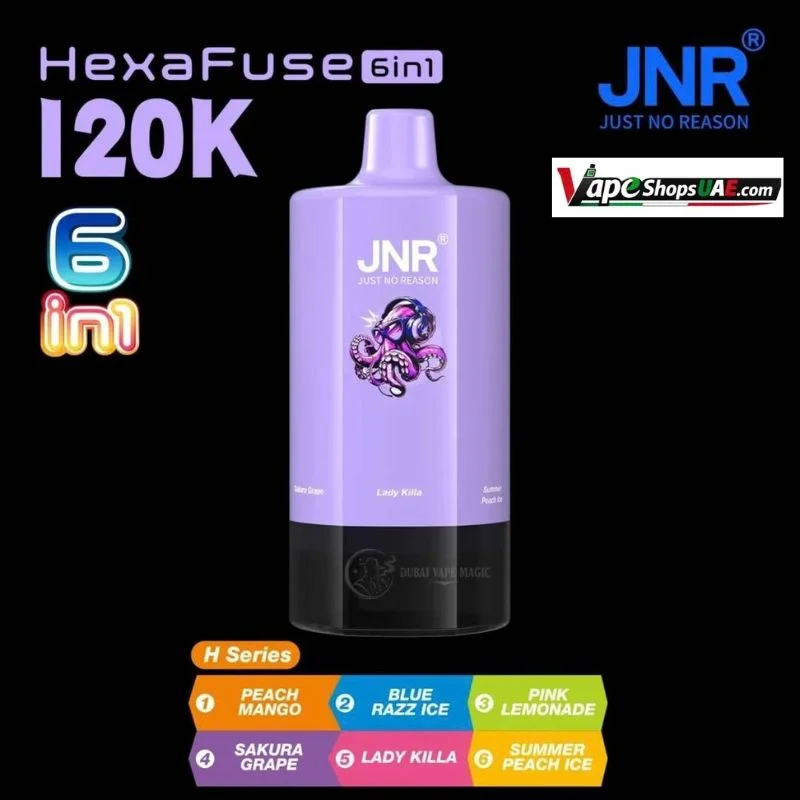 JNR-HexaFuse-120K-Puffs-6-in-1-Disposable-Vape-20mg-Nicotine-In-Dubai-H-Series.