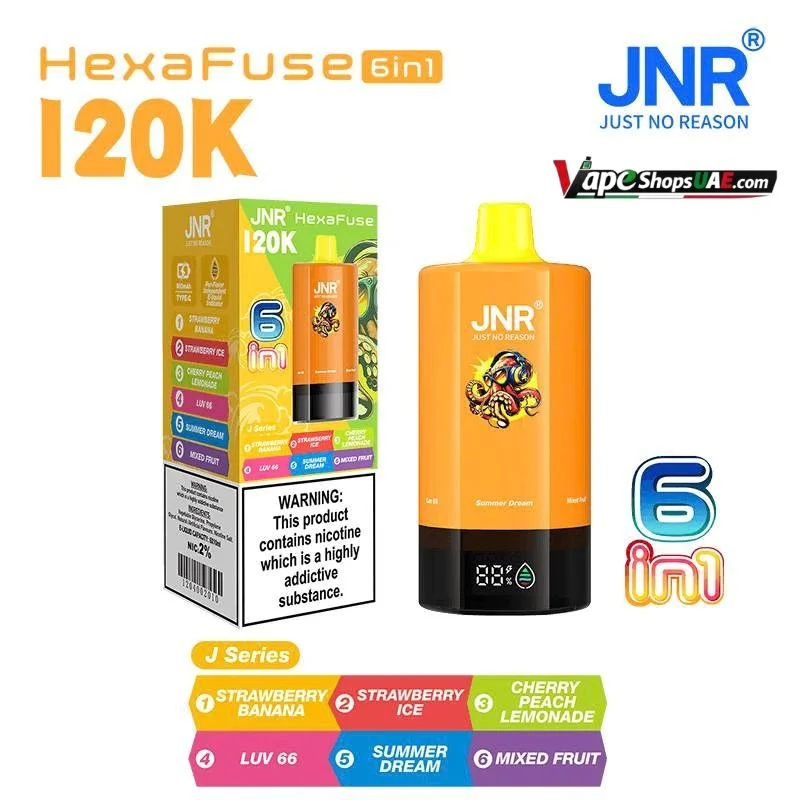 JNR-HexaFuse-120K-Puffs-6-in-1-Disposable-Vape-20mg-Nicotine-In-Dubai-J-Series