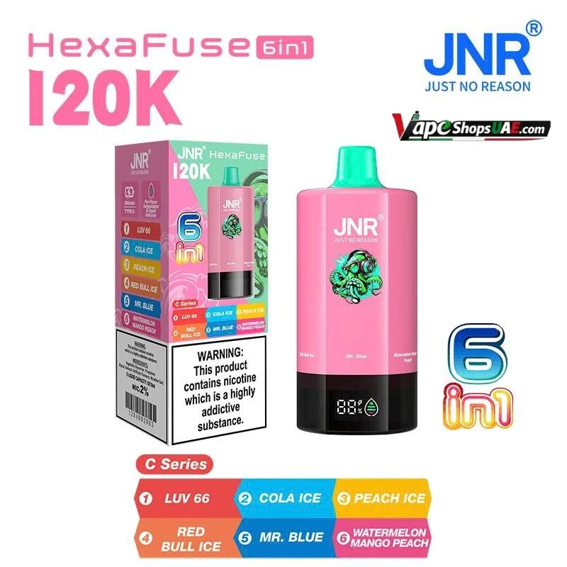 JNR-HexaFuse-120K-Puffs-6-in-1-Disposable-Vape-20mg-Nicotine-In-Dubai-c-Series