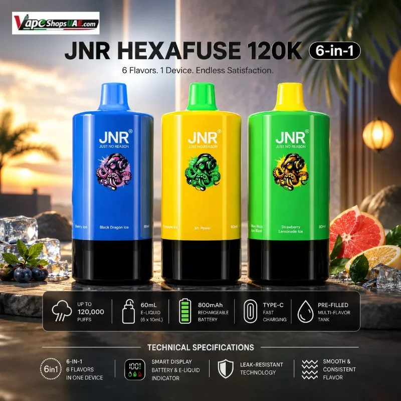 JNR-HexaFuse-120K-Puffs-6-in-1-Disposable-Vape-20mg-Nicotine-In-Dubai