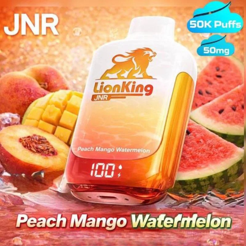 JNR lion king 50000 puffs 50mg nicotine PEACH MANGO WATERMELON