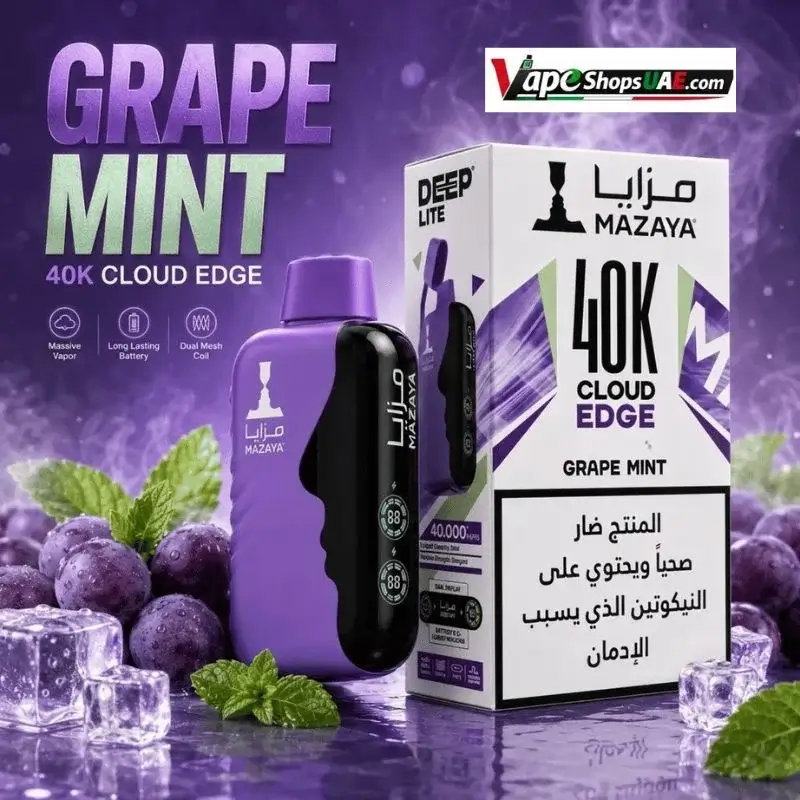 Mazaya-40k-Deep-Lite-20mg-Disposable-Vape-in-Dubai-grape-mint.