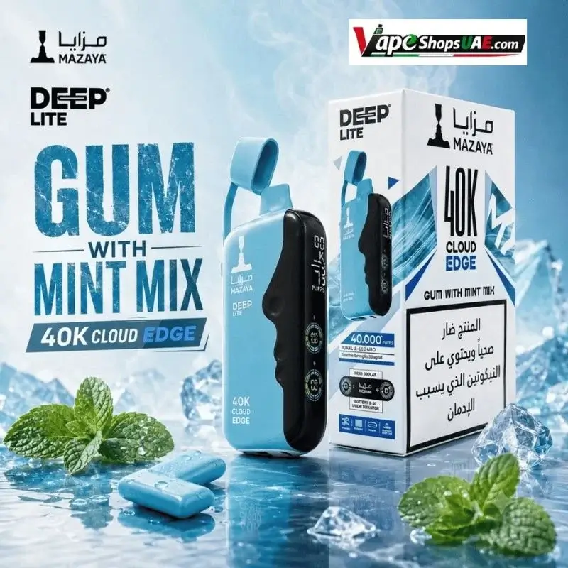 Mazaya-40k-Deep-Lite-20mg-Disposable-Vape-in-Dubai-gum-with-mint-mix
