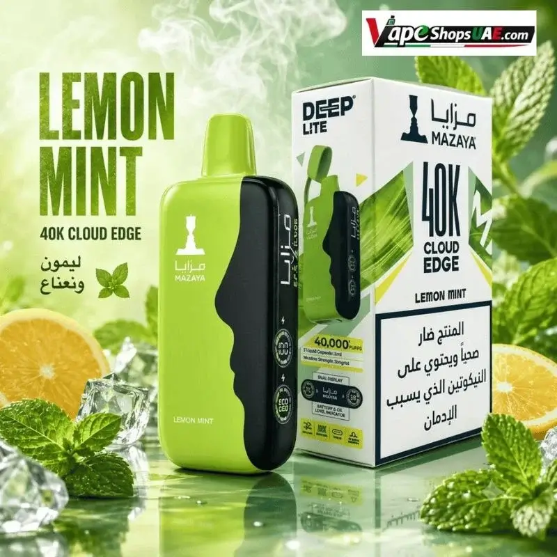 Mazaya-40k-Deep-Lite-20mg-Disposable-Vape-in-Dubai-lemon-mint