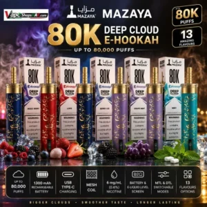 Mazaya-Ehookah-Deep-Cloud-80000-Puffs-6mg-Disposable-Vape-in-Dubai.