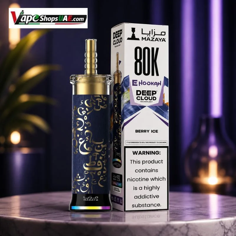 Mazaya-Ehookah-Deep-Cloud-80000-Puffs-6mg-Disposable-Vape-in-Dubai-BERRY-ICE.