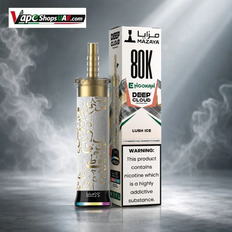 Mazaya-Ehookah-Deep-Cloud-80000-Puffs-6mg-Disposable-Vape-in-Dubai-LUSH-ICE.