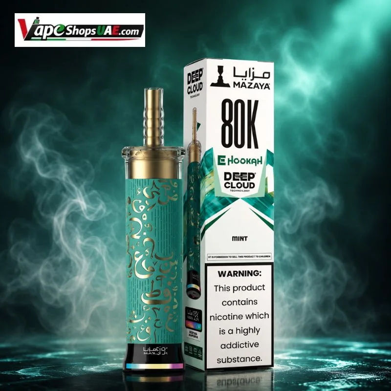 Mazaya-Ehookah-Deep-Cloud-80000-Puffs-6mg-Disposable-Vape-in-Dubai-MINT