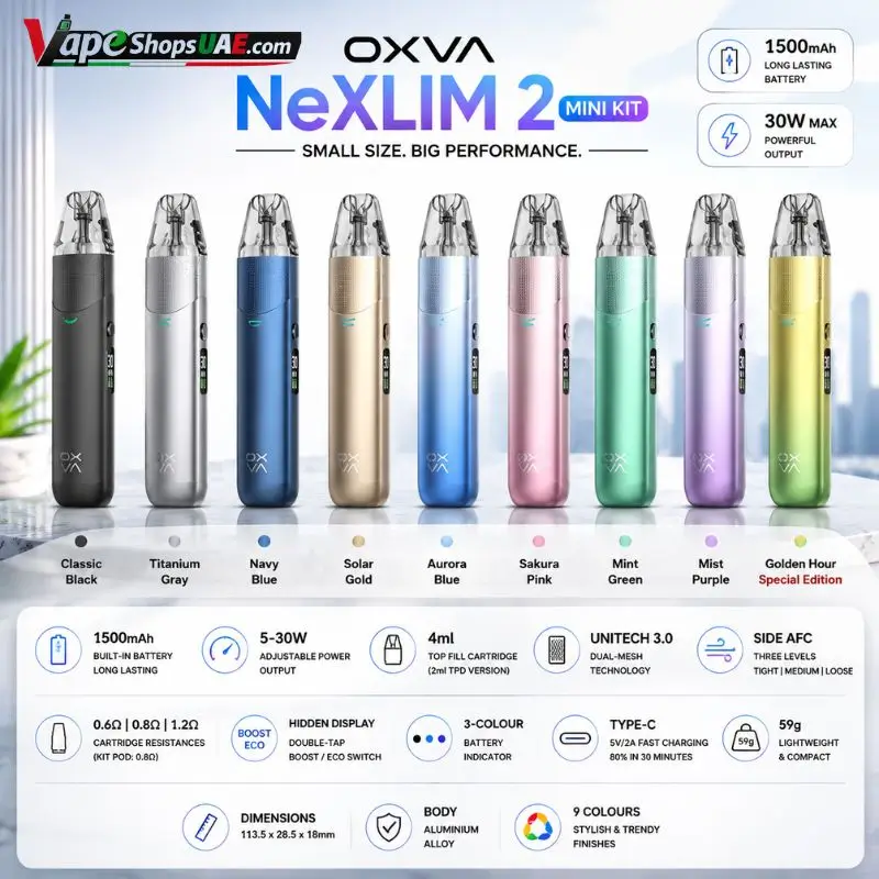 OXVA-NeXLIM-2-Mini-Kit-1500mAh-30W-in-Dubai.