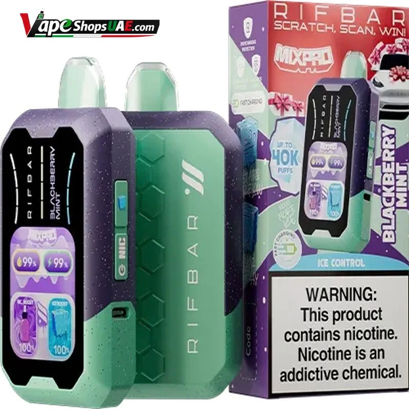 Rifbar-Mixpro-40K-50mg-Disposable-Vape-in-UAE-blackberry-mint