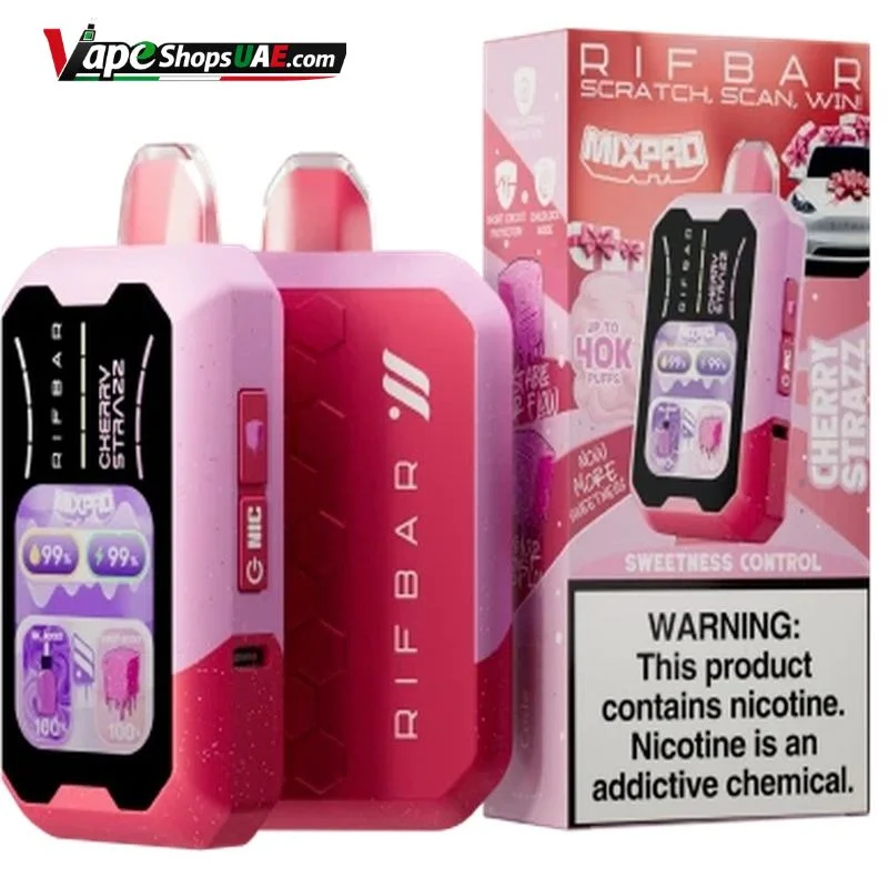 Rifbar-Mixpro-40K-50mg-Disposable-Vape-in-UAE-cherry-strazz