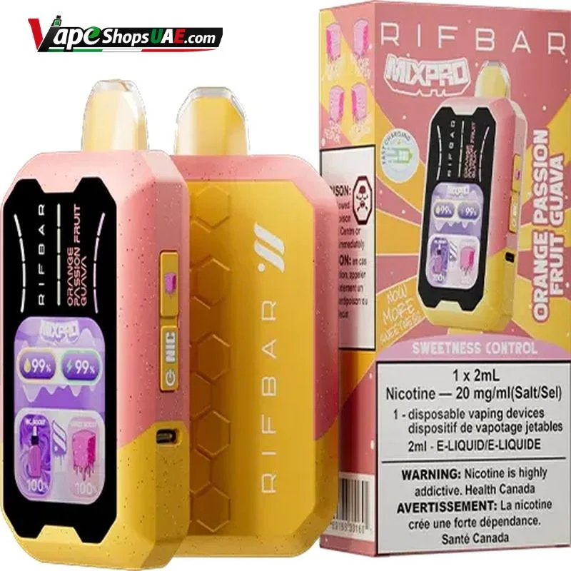 Rifbar-Mixpro-40K-50mg-Disposable-Vape-in-UAE-orange-passion-fruit-guava