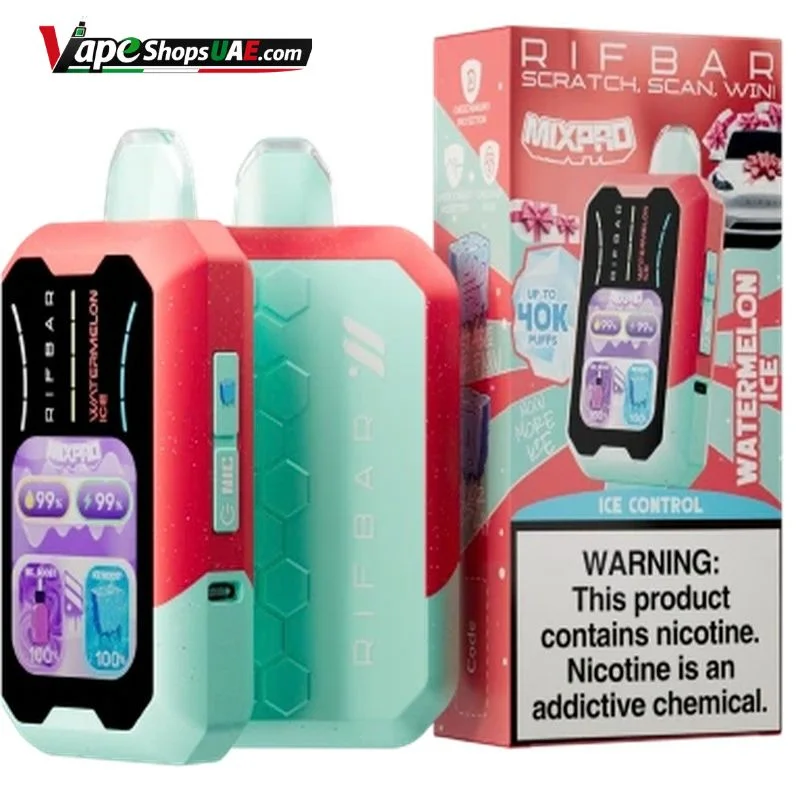 Rifbar-Mixpro-40K-50mg-Disposable-Vape-in-UAE-watermelon-ice.