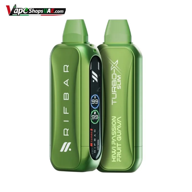 Rifbar-Turbo-X-Slim-20mg-Disposable-Vape-in-Dubai-KIWI-PASSION-FRUIT-GUAVA.