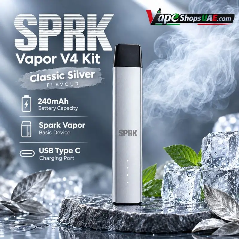SPRK-Vapor-V4-Basic-Kit-Pod-System-in-Dubai-classic-silver.
