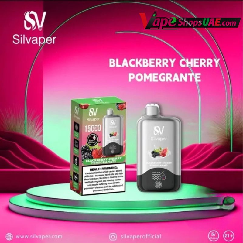 Silvaper 15000 Puffs 20mg nicotine Disposable Vape Blackberry Cherry Pomegranate