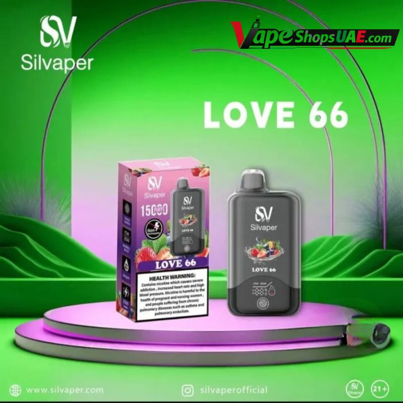 Silvaper 15000 Puffs 20mg nicotine Disposable Vape Love 66
