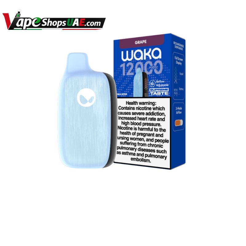 WAKA Nova 12000 Puffs 18MG Disposable Vape In Dubai Grape