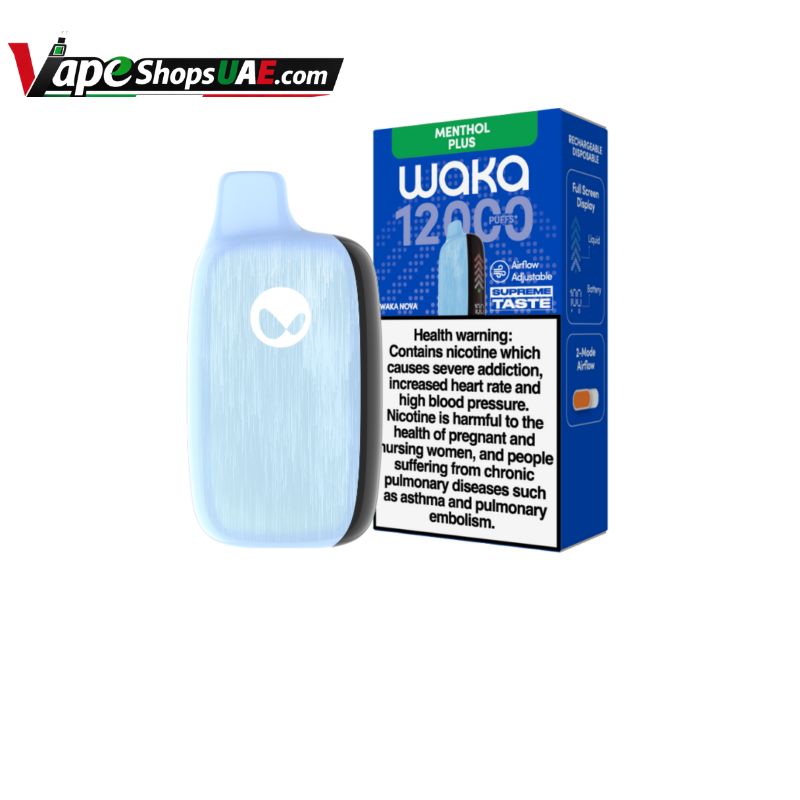 WAKA Nova 12000 Puffs 18MG Disposable Vape In Dubai Menthol Plus