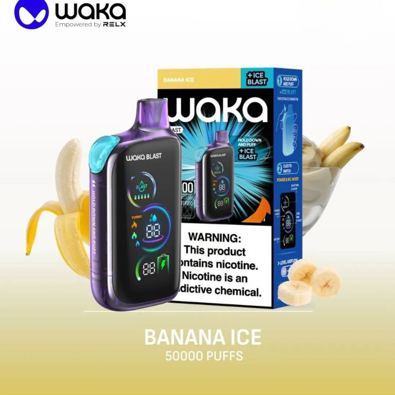 Waka Blast 50000 Puffs Disposable Vape Banana Ice