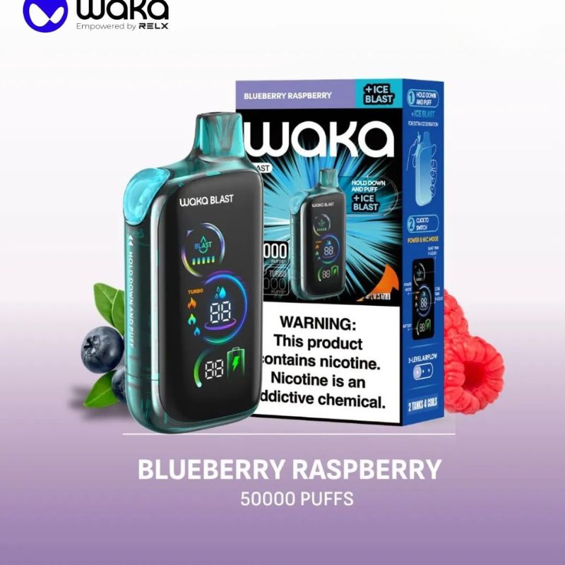 Waka Blast 50000 Puffs Disposable Vape Blueberry Raspberry