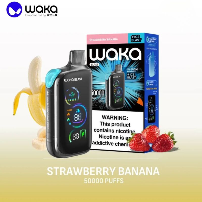 Waka Blast 50000 Puffs Disposable Vape Strawberry Banana