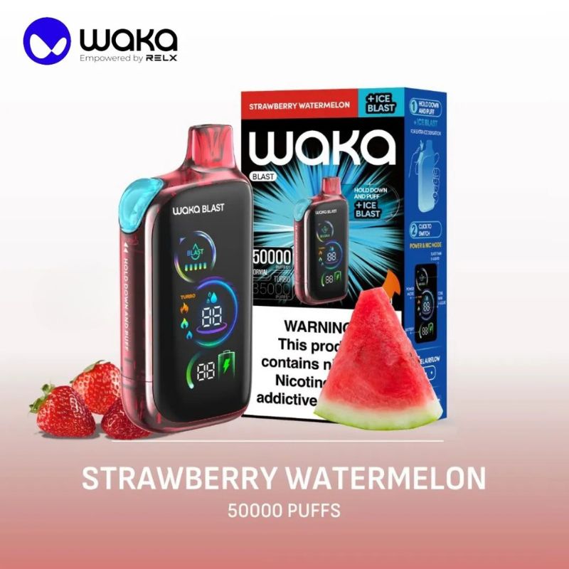 Waka Blast 50000 Puffs Disposable Vape Strawberry Watemelon