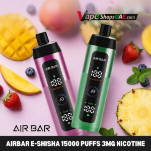 airbar e shisha 15000 puffs 3mg nicotine dtl vape in uae