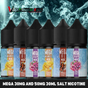 mega 30mg and 50mg 30ml salt nicotine e juice in uae