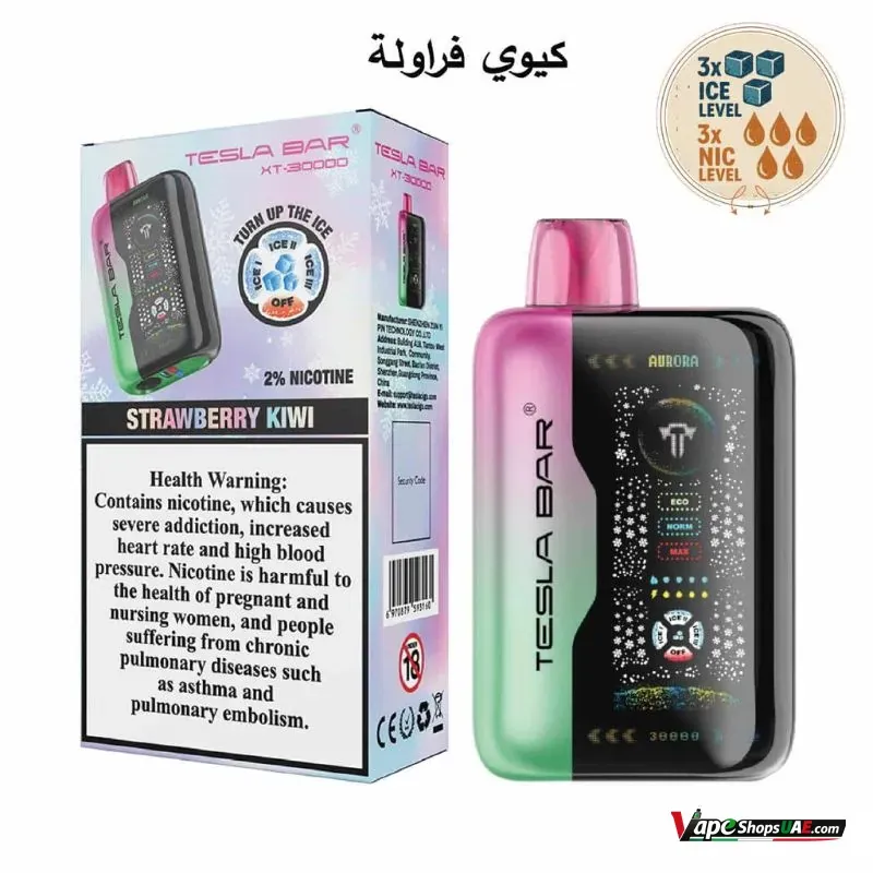 tesla-bar-xt-30000-puffs-disposable-vape-20mg-in-dubai-strawberry-kiwi.