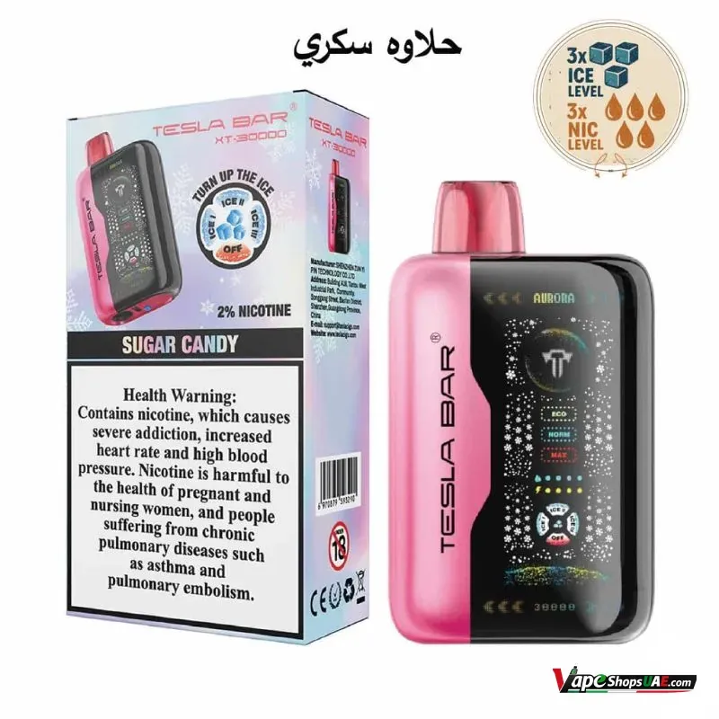 tesla-bar-xt-30000-puffs-disposable-vape-20mg-in-dubai-sugar-candy