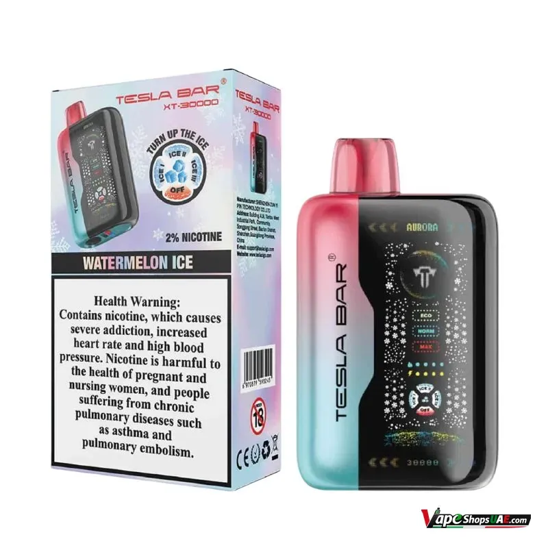 tesla-bar-xt-30000-puffs-disposable-vape-20mg-in-dubai-watermelon-ice